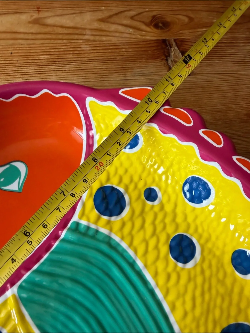 Vintage Colorful Fish-Shaped Serving Dish
